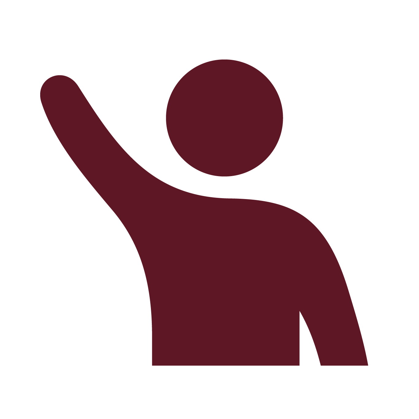 Graphic of person waving